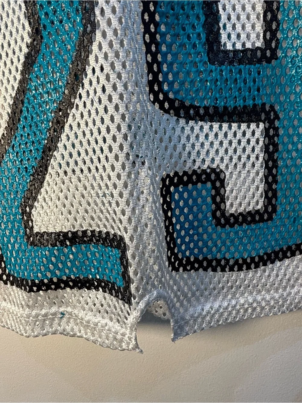 Rawlings Football Jersey Youth Medium #29 White Marlin Blue Black Pro Cut Mesh